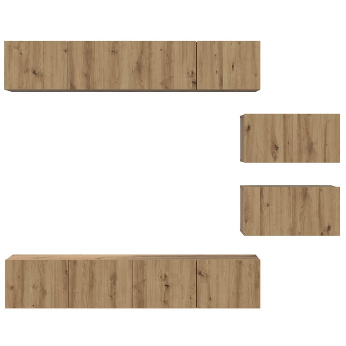 vidaXL Σετ επίπλου τηλεόρασης 6 τμχ. Artisan Oak Επεξεργασμένο Ξύλο
