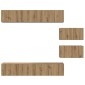 vidaXL Σετ επίπλου τηλεόρασης 6 τμχ. Artisan Oak Επεξεργασμένο Ξύλο