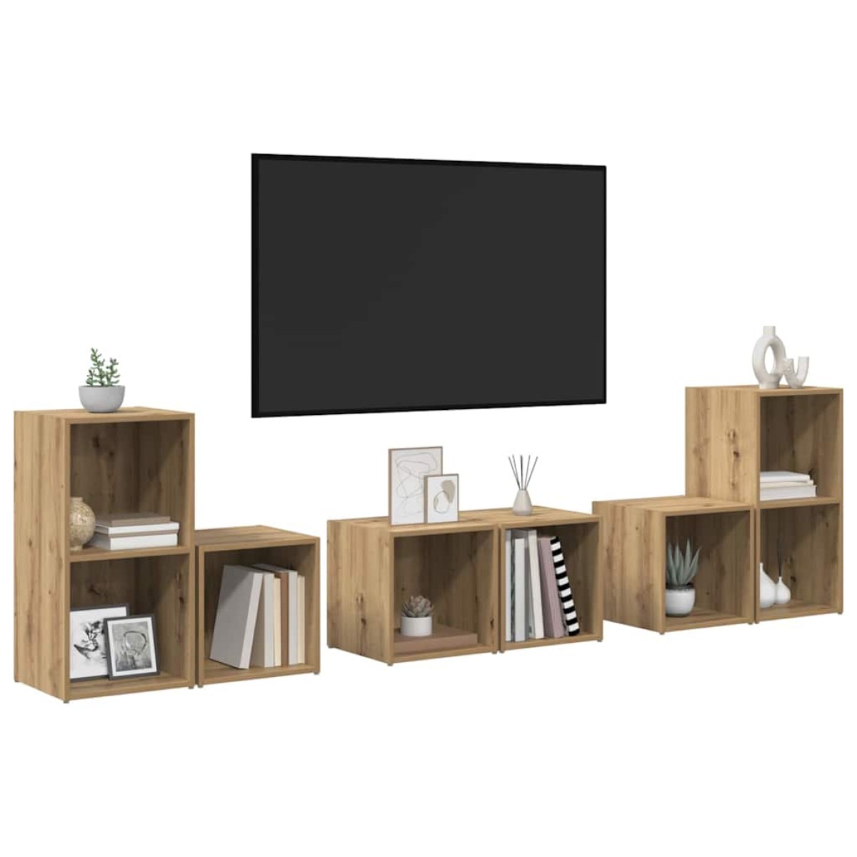 vidaXL Σετ επίπλου τηλεόρασης 6 τμχ. Artisan Oak Επεξεργασμένο Ξύλο
