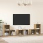 vidaXL Σετ επίπλου τηλεόρασης 6 τμχ. Artisan Oak Επεξεργασμένο Ξύλο