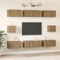 vidaXL Σετ επίπλου τηλεόρασης 8 τμχ. Artisan Oak Επεξεργασμένο Ξύλο