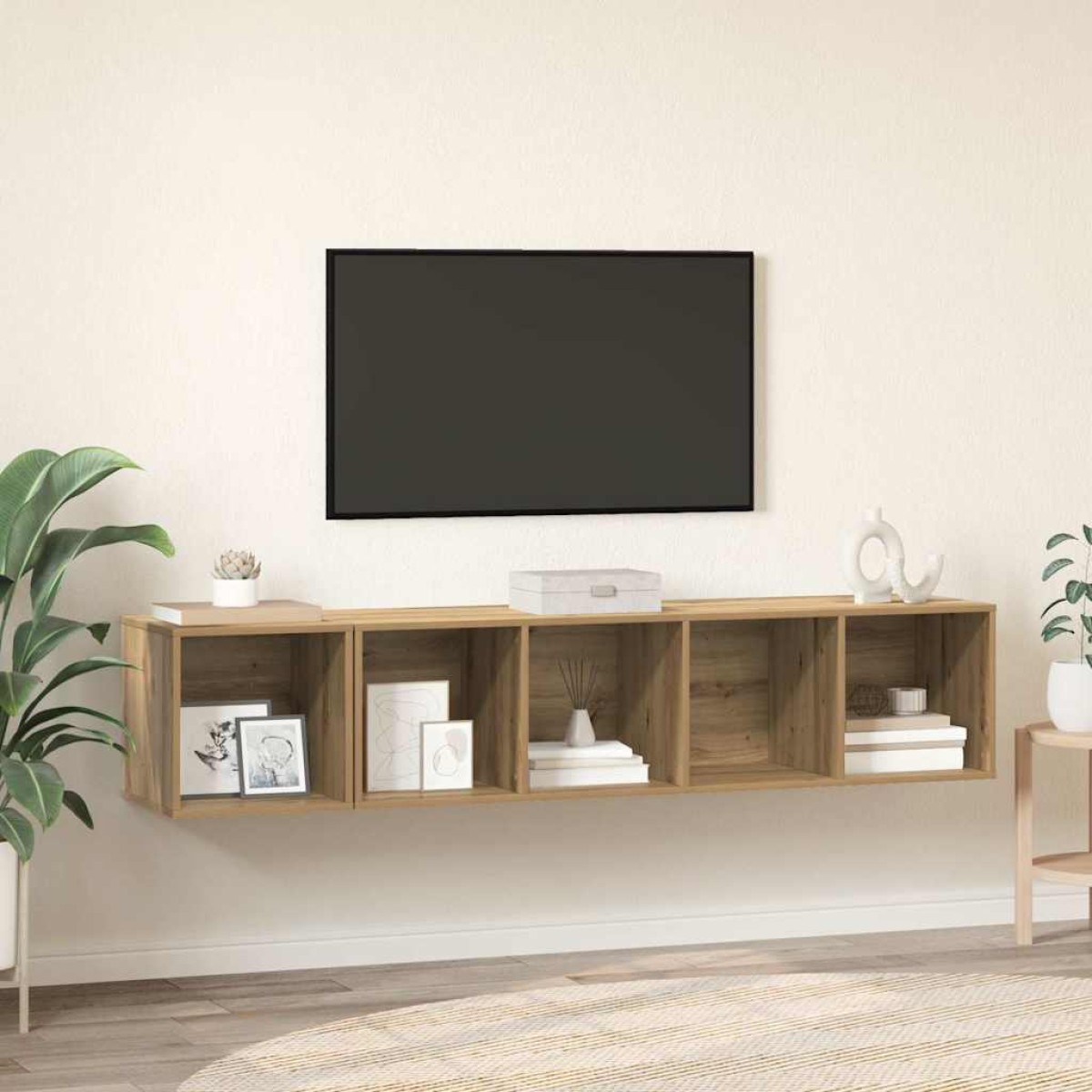vidaXL ΣΕΤ ΒΑΘΜΟΛΟΓΗΣΗΣ ΤΗΛΕΟΡΑΣΗΣ 2 τμχ. Artisan Oak