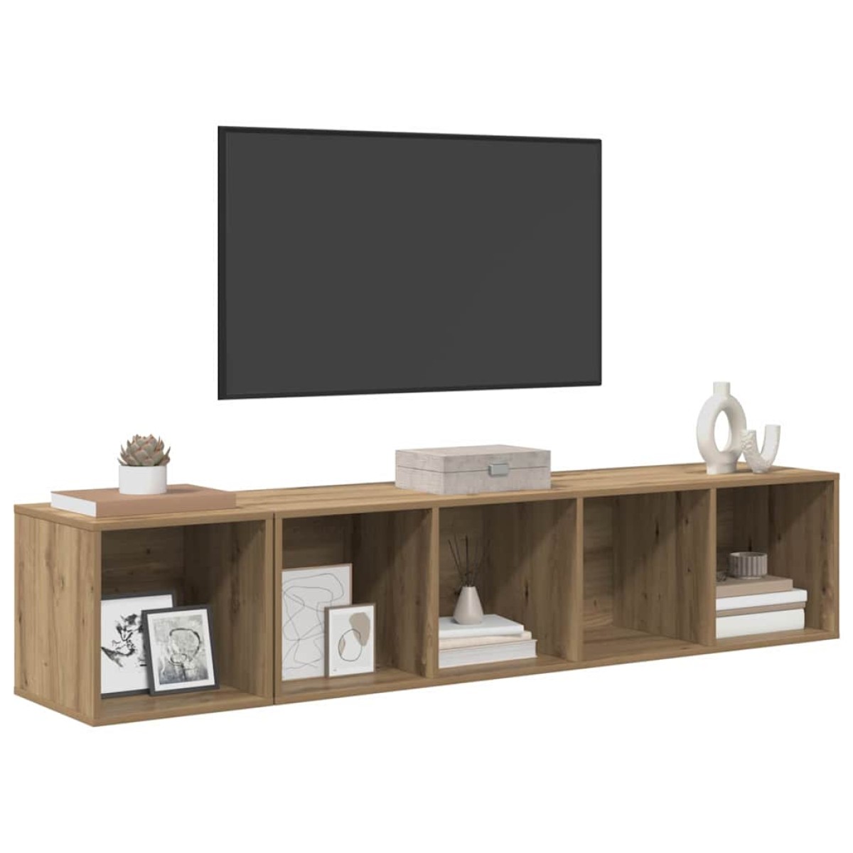 vidaXL ΣΕΤ ΒΑΘΜΟΛΟΓΗΣΗΣ ΤΗΛΕΟΡΑΣΗΣ 2 τμχ. Artisan Oak