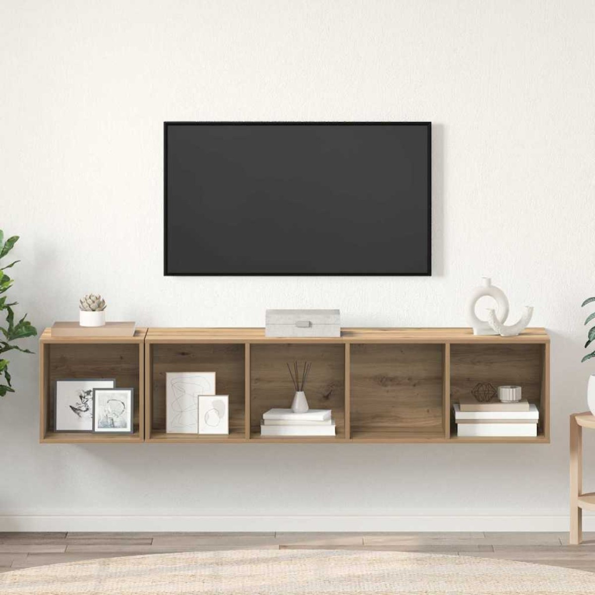 vidaXL ΣΕΤ ΒΑΘΜΟΛΟΓΗΣΗΣ ΤΗΛΕΟΡΑΣΗΣ 2 τμχ. Artisan Oak