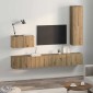 vidaXL Τηλεοπτική Κάβα Τοίχου 4 τμχ. Artisan Oak Επεξεργασμένο Ξύλο