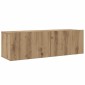 vidaXL Τηλεοπτική Κάβα Τοίχου 4 τμχ. Artisan Oak Επεξεργασμένο Ξύλο