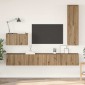 vidaXL Τηλεοπτική Κάβα Τοίχου 4 τμχ. Artisan Oak Επεξεργασμένο Ξύλο