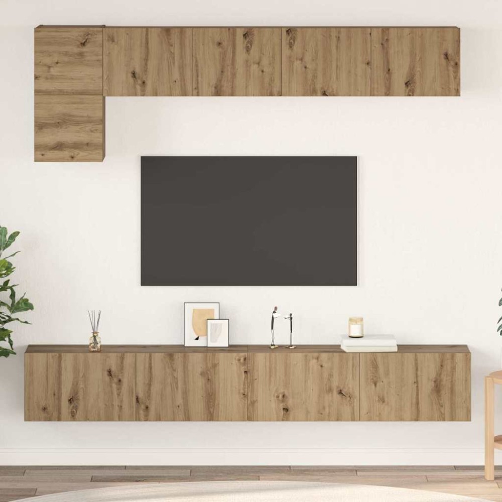 vidaXL Σετ επίπλου τηλεόρασης 5 τμχ. Artisan Oak Επεξεργασμένο Ξύλο