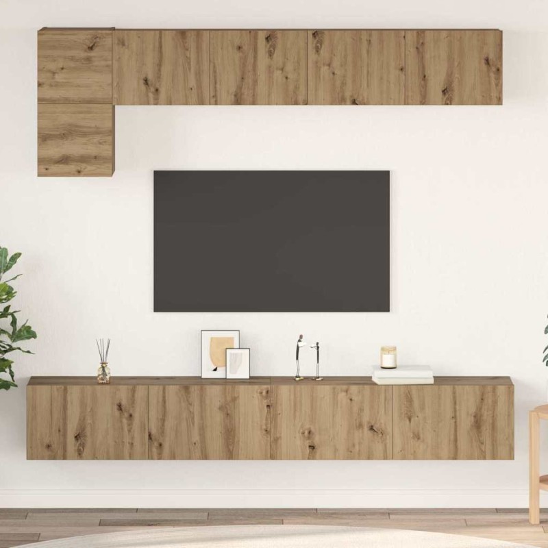 vidaXL Σετ επίπλου τηλεόρασης 5 τμχ. Artisan Oak Επεξεργασμένο Ξύλο