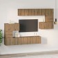 vidaXL Σετ επίπλου τηλεόρασης 8 τμχ. Artisan Oak Επεξεργασμένο Ξύλο