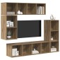 vidaXL Σετ επίπλου τηλεόρασης 4 τμχ. Artisan Oak Επεξεργασμένο Ξύλο