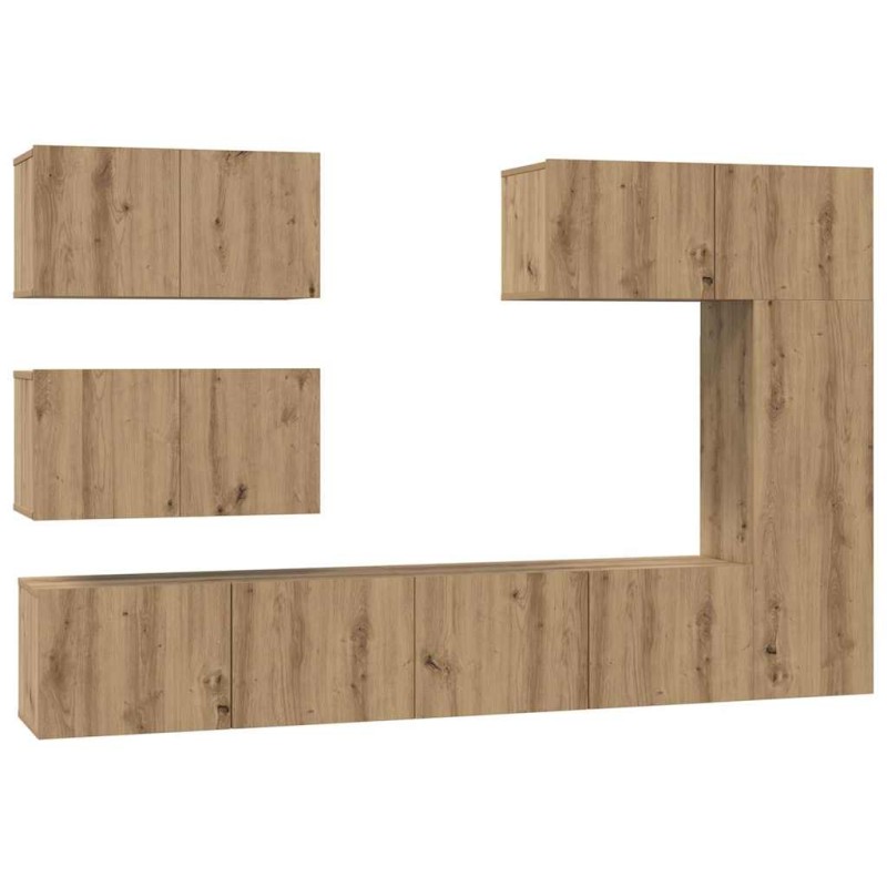 vidaXL Σετ επίπλου τηλεόρασης 6 τμχ. Artisan Oak Επεξεργασμένο Ξύλο