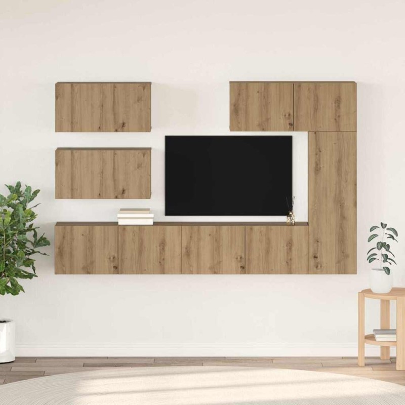 vidaXL Σετ επίπλου τηλεόρασης 6 τμχ. Artisan Oak Επεξεργασμένο Ξύλο