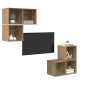 vidaXL Σετ επίπλου τηλεόρασης 4 τμχ. Artisan Oak Επεξεργασμένο Ξύλο