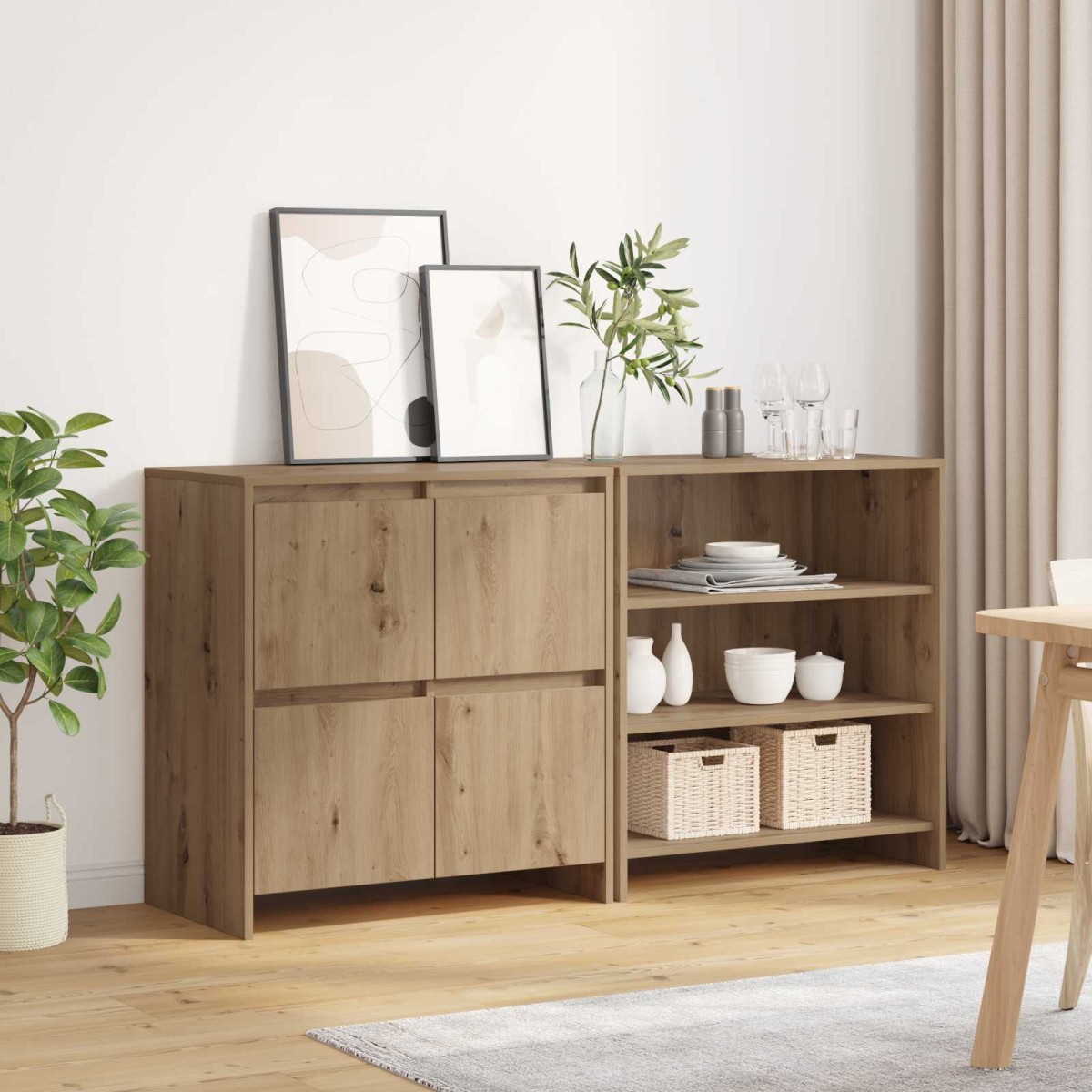 vidaXL Πλαϊνό γραφείο 2 τμχ. Artisan Oak 70 x 41 x 75 εκ.
