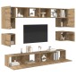 vidaXL Σετ επίπλου τηλεόρασης 8 τμχ. Artisan Oak Επεξεργασμένο Ξύλο