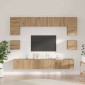 vidaXL Σετ επίπλου τηλεόρασης 8 τμχ. Artisan Oak Επεξεργασμένο Ξύλο