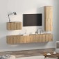 vidaXL Σετ επίπλου τηλεόρασης 4 τμχ. Artisan Oak Επεξεργασμένο Ξύλο