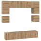 vidaXL Σετ επίπλου τηλεόρασης 8 τμχ. Artisan Oak Επεξεργασμένο Ξύλο