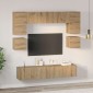 vidaXL Σετ επίπλου τηλεόρασης 8 τμχ. Artisan Oak Επεξεργασμένο Ξύλο