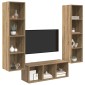 vidaXL Σετ επίπλου τηλεόρασης 3 τμχ. Artisan Oak Επεξεργασμένο Ξύλο