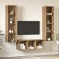 vidaXL Σετ επίπλου τηλεόρασης 3 τμχ. Artisan Oak Επεξεργασμένο Ξύλο