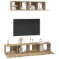 vidaXL Σετ επίπλου τηλεόρασης 4 τμχ. Artisan Oak Επεξεργασμένο Ξύλο