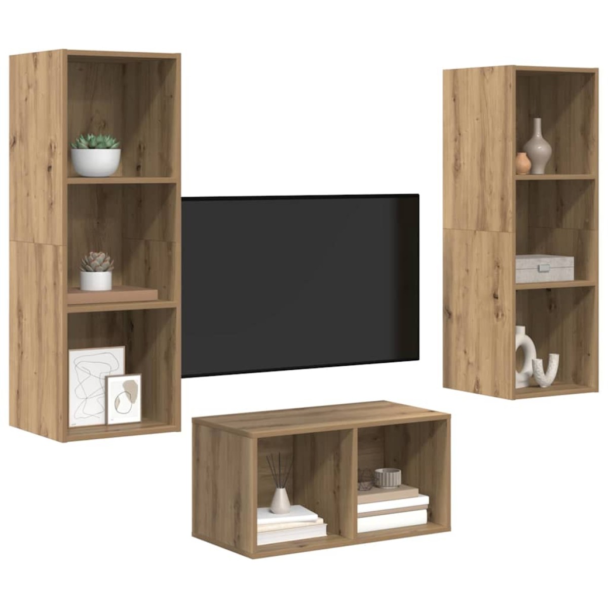 vidaXL Σετ επίπλου τηλεόρασης Artisan Oak Επεξεργασμένο Ξύλο