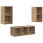 vidaXL Σετ επίπλου τηλεόρασης 3 τμχ. Artisan Oak Επεξεργασμένο Ξύλο