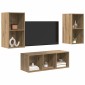 vidaXL Σετ επίπλου τηλεόρασης 3 τμχ. Artisan Oak Επεξεργασμένο Ξύλο