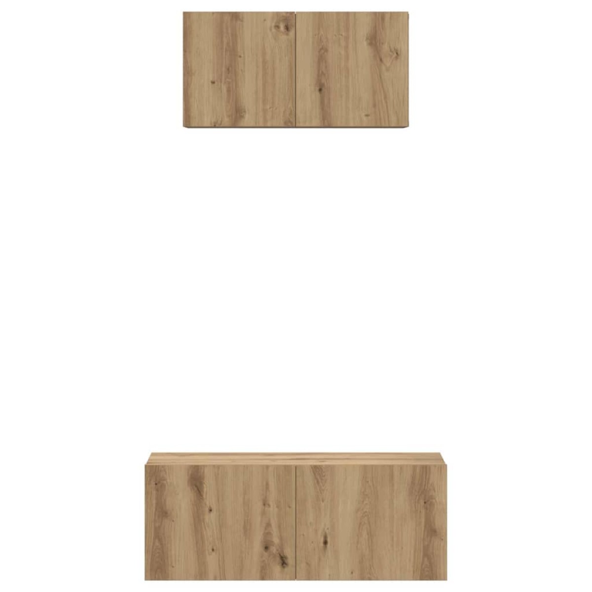 vidaXL Σετ επίπλου τηλεόρασης 2 τμχ. Artisan Oak Επεξεργασμένο Ξύλο