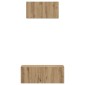 vidaXL Σετ επίπλου τηλεόρασης 2 τμχ. Artisan Oak Επεξεργασμένο Ξύλο