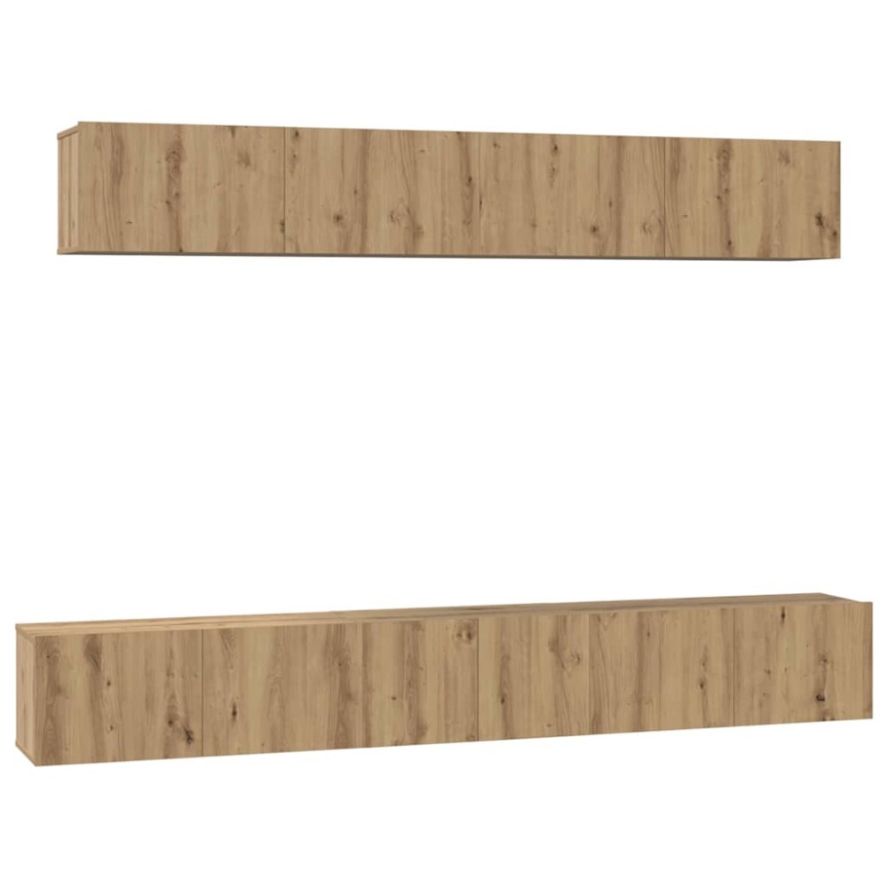 vidaXL Σετ επίπλου τηλεόρασης 5 τμχ. Artisan Oak Επεξεργασμένο Ξύλο