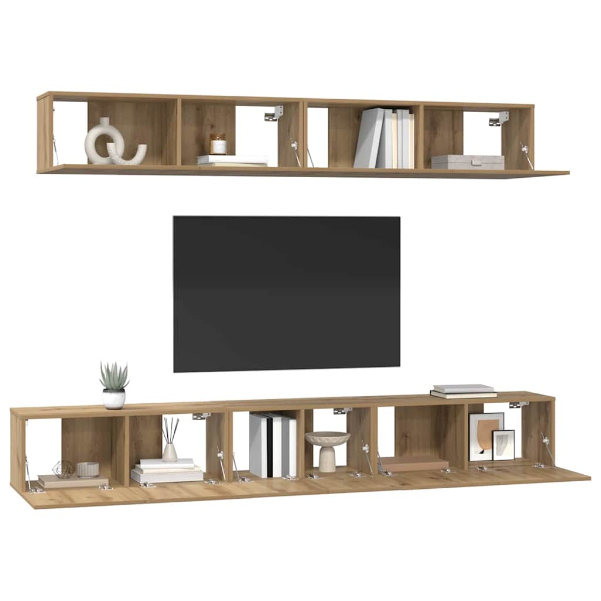 vidaXL Σετ επίπλου τηλεόρασης 5 τμχ. Artisan Oak Επεξεργασμένο Ξύλο