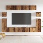 vidaXL Μονάδες TV Επιτοίχιο 4 pcs Παλιό Ξύλο Επεξεργασμένο ξύλο