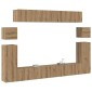 vidaXL Μονάδες TV Επιτοίχιο 4 pcs Artisan Oak Επεξεργασμένο ξύλο