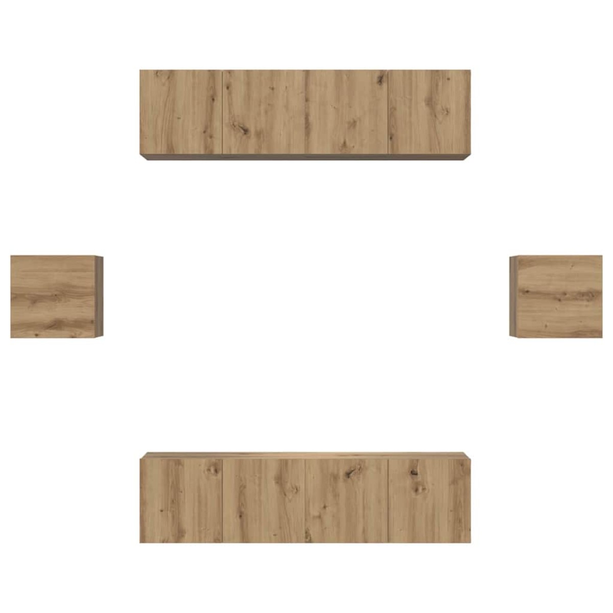 vidaXL Σετ επίπλου τηλεόρασης 6 τμχ. Artisan Oak Επεξεργασμένο Ξύλο