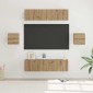 vidaXL Σετ επίπλου τηλεόρασης 6 τμχ. Artisan Oak Επεξεργασμένο Ξύλο