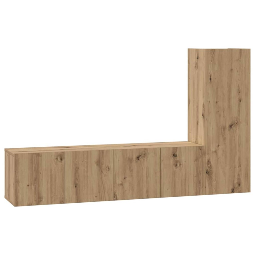 vidaXL Σετ επίπλου τηλεόρασης 3 τμχ. Artisan Oak Επεξεργασμένο Ξύλο