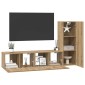 vidaXL Σετ επίπλου τηλεόρασης 3 τμχ. Artisan Oak Επεξεργασμένο Ξύλο