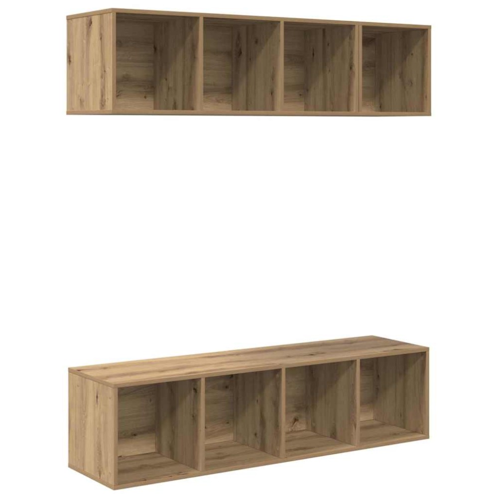 vidaXL Σετ επίπλου τηλεόρασης 3 τμχ. Artisan Oak Επεξεργασμένο Ξύλο