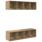 vidaXL Σετ επίπλου τηλεόρασης 3 τμχ. Artisan Oak Επεξεργασμένο Ξύλο