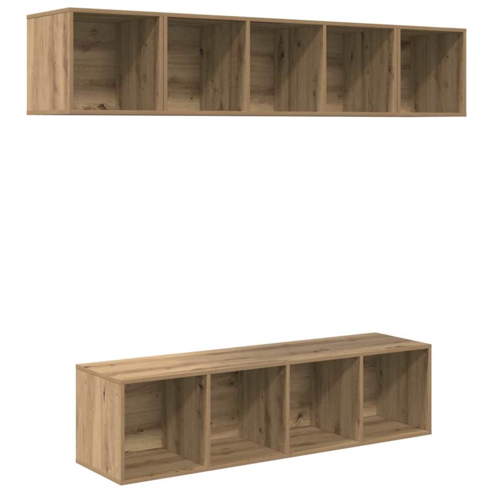 vidaXL Σετ επίπλου τηλεόρασης 4 τμχ. Artisan Oak Επεξεργασμένο Ξύλο