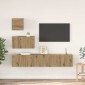 vidaXL Σετ επίπλου τηλεόρασης 4 τμχ. Artisan Oak Επεξεργασμένο Ξύλο