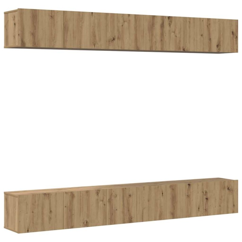 vidaXL Σετ επίπλου τηλεόρασης 6 τμχ. Artisan Oak Επεξεργασμένο Ξύλο
