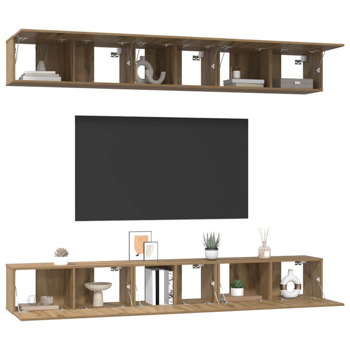 vidaXL Σετ επίπλου τηλεόρασης 6 τμχ. Artisan Oak Επεξεργασμένο Ξύλο