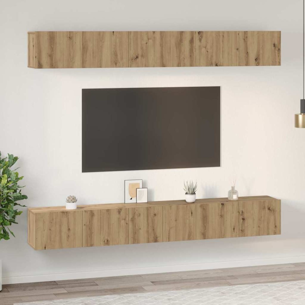 vidaXL Σετ επίπλου τηλεόρασης 6 τμχ. Artisan Oak Επεξεργασμένο Ξύλο