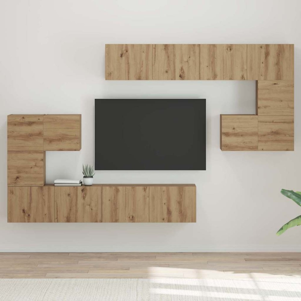 vidaXL Μονάδες TV 4 τμχ. Artisan Oak Επεξεργασμένο ξύλο