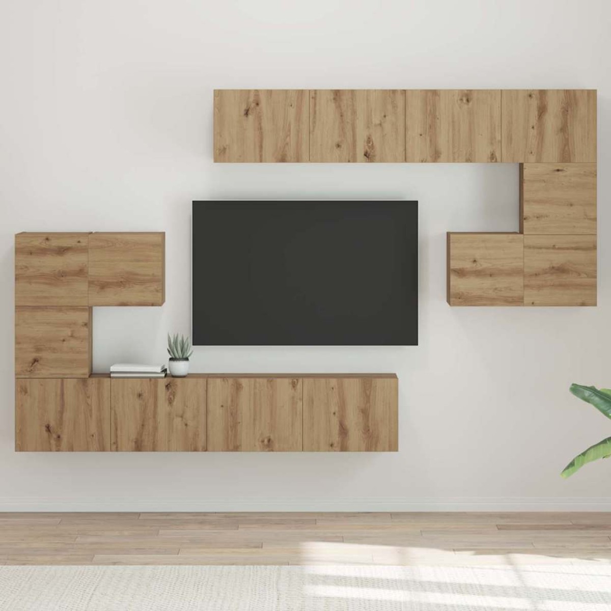 vidaXL Μονάδες TV 4 τμχ. Artisan Oak Επεξεργασμένο ξύλο