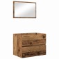 vidaXL Σετ Επίπλων Μπάνιου 3 τμχ. Παλιό Ξύλο 60 x 38,5 x 45 cm